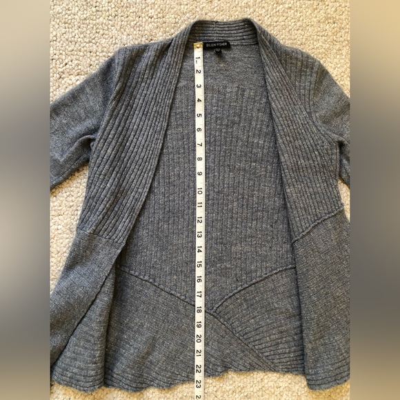 Gray Open-Front Women's Sweater - Picture 11 of 11